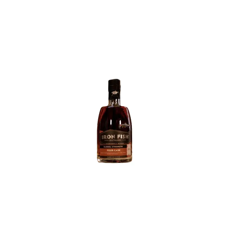 Iron Fish Distillery Barrel Strength Four Cask Bourbon Whiskey, Michigan, USA (750ml)