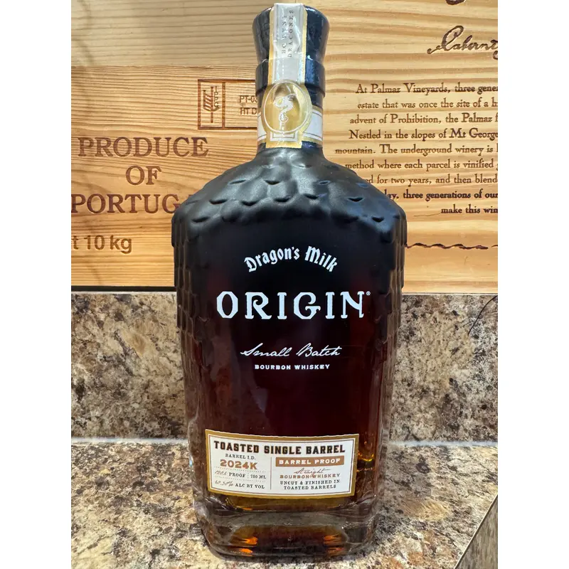 New Holland "Dragon's Milk Origin" Barrel Proof Toasted Single Barrel Straight Bourbon Whiskey, Michigan, USA (750ml)