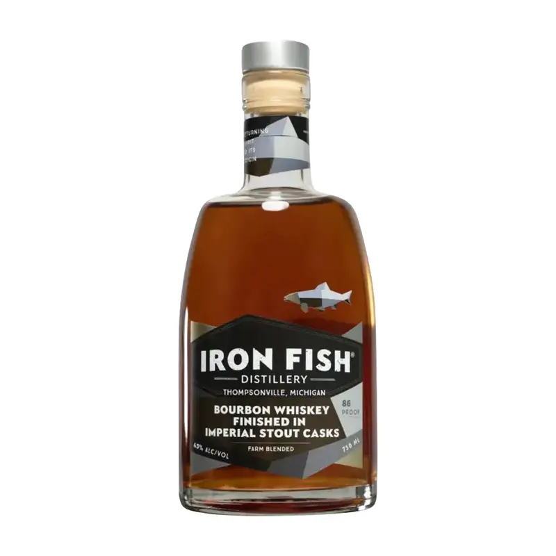 Iron Fish Distillery Imperial Stout Barrel Finish Bourbon Whiskey Michigan, USA (750ml)
