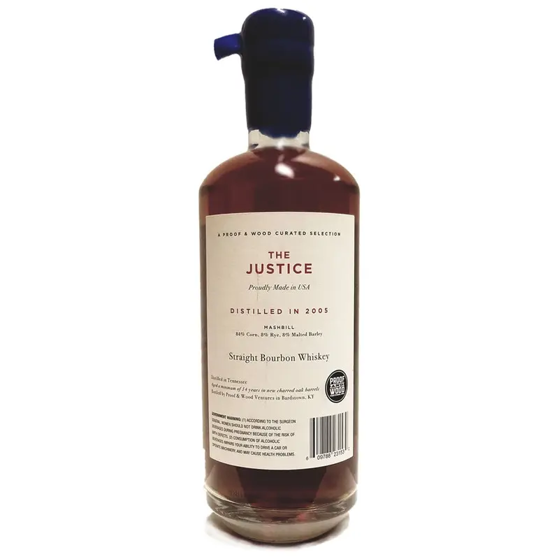 The Justice Barrel Proof 14 Year Bourbon 750ML