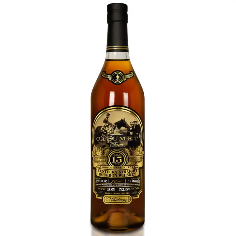 Calumet Farms 15 Year Single Rack Black Bourbon 75