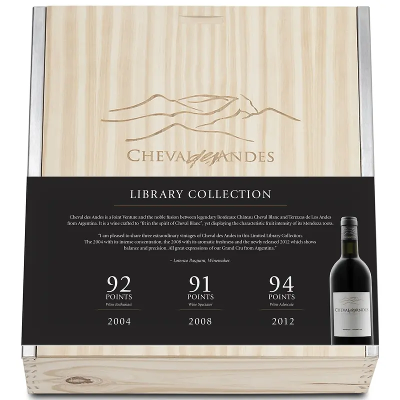 Terrazas de Los Andes 'Cheval des Andes' Library Collection, Mendoza, Argentina (3pk OWC)