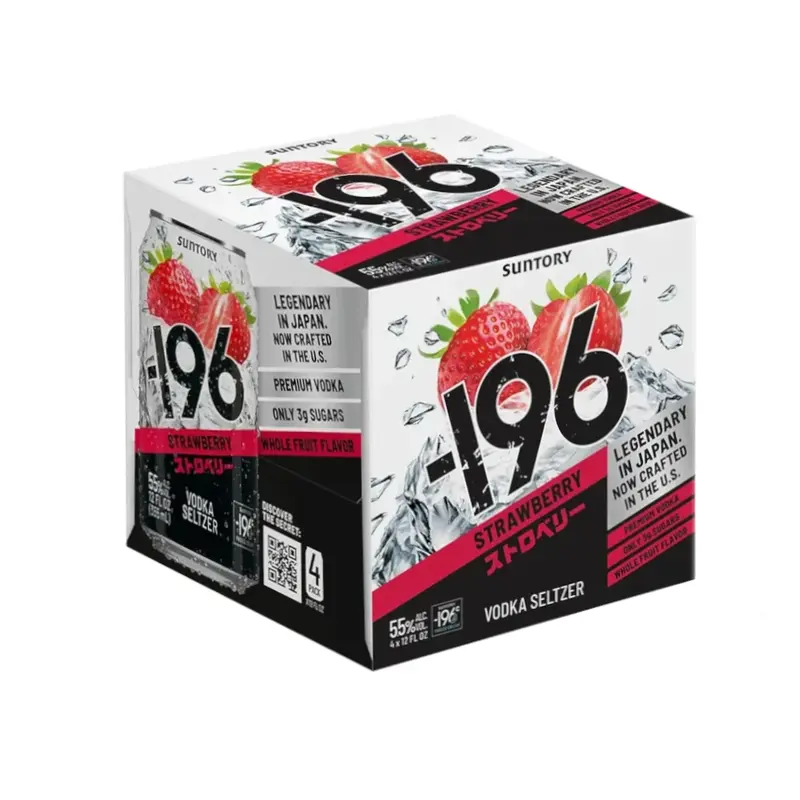 Minus 196 Strawberry Vodka Seltzer 4Pk