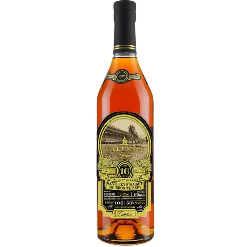 Calumet Farms Single Rack Black 16 Year Bourbon 75