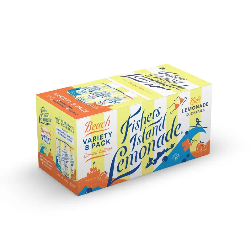 (8pk) Fishers Island Lemonade Beach Variety Pack, New York, USA (12oz)