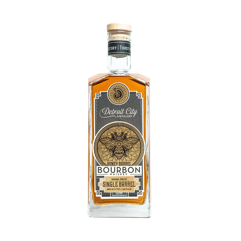 Detroit City Distillery Honey Barrel Finished Straight Bourbon Whiskey