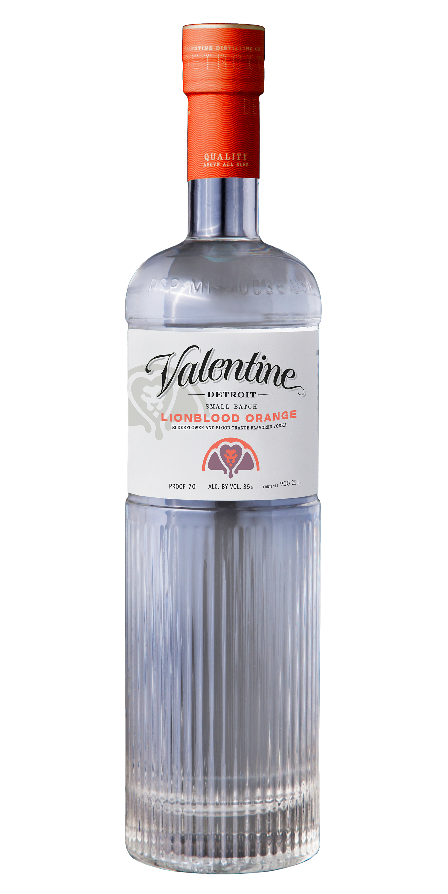 Valentine Distilling Lionblood Orange Vodka, Michigan, USA (750ml)