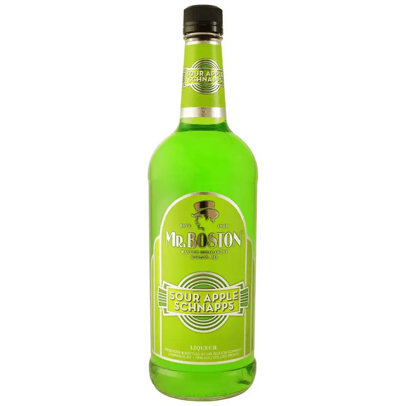 Mr. Boston Sour Apple Schnapps 750ML