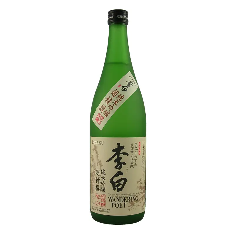 Rihaku Wandering Poet Junmai Ginjo Sake, Japan (720ml)