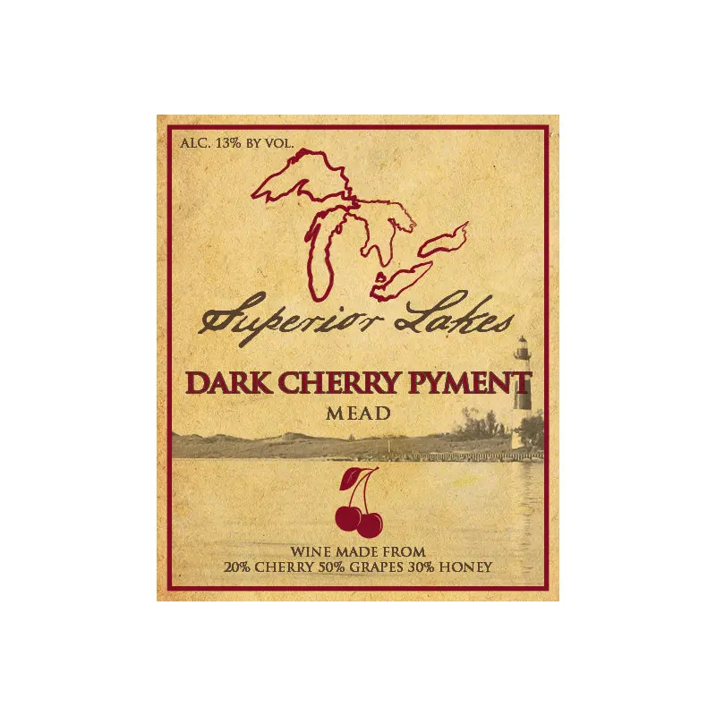 Superior Lakes Dark Cherry Pyment Mead, Michigan, USA (750ml)