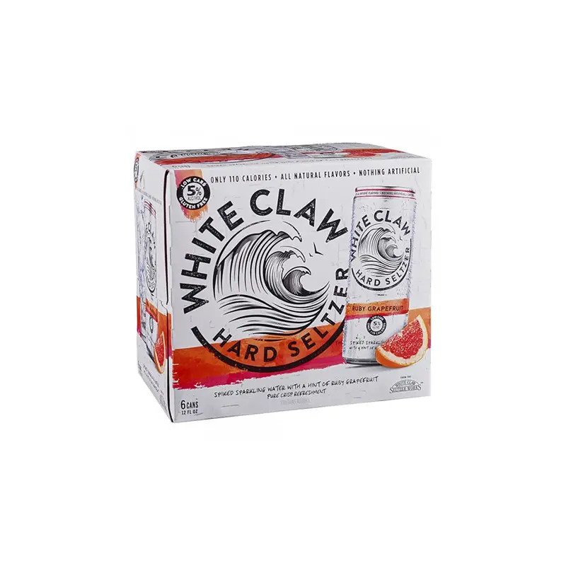 White Claw Hard Seltzer Ruby Grapefruit 6Pk