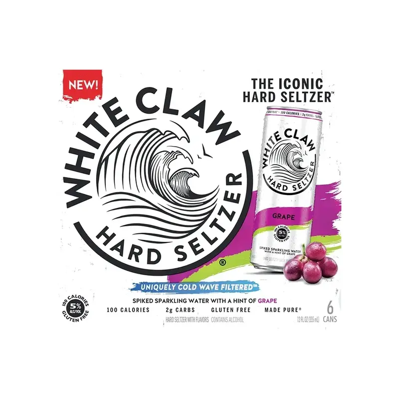 White Claw Hard Seltzer Grape 6Pk