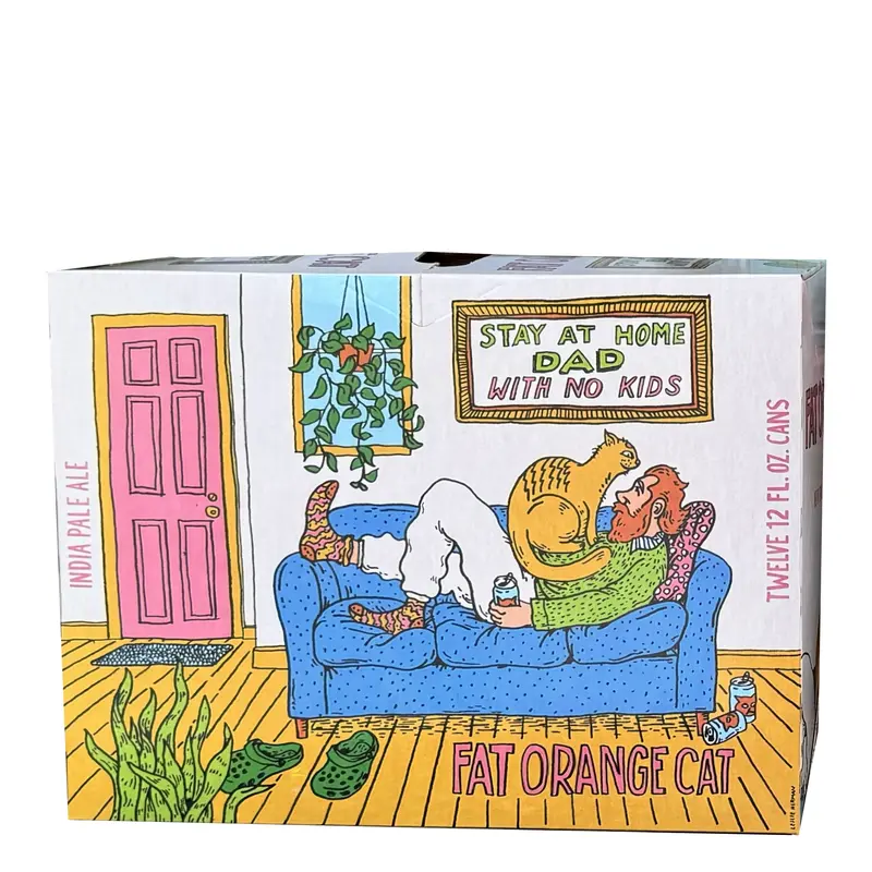 Fat Orange Cat Stay At Home Dad With No Kids 12pk Can