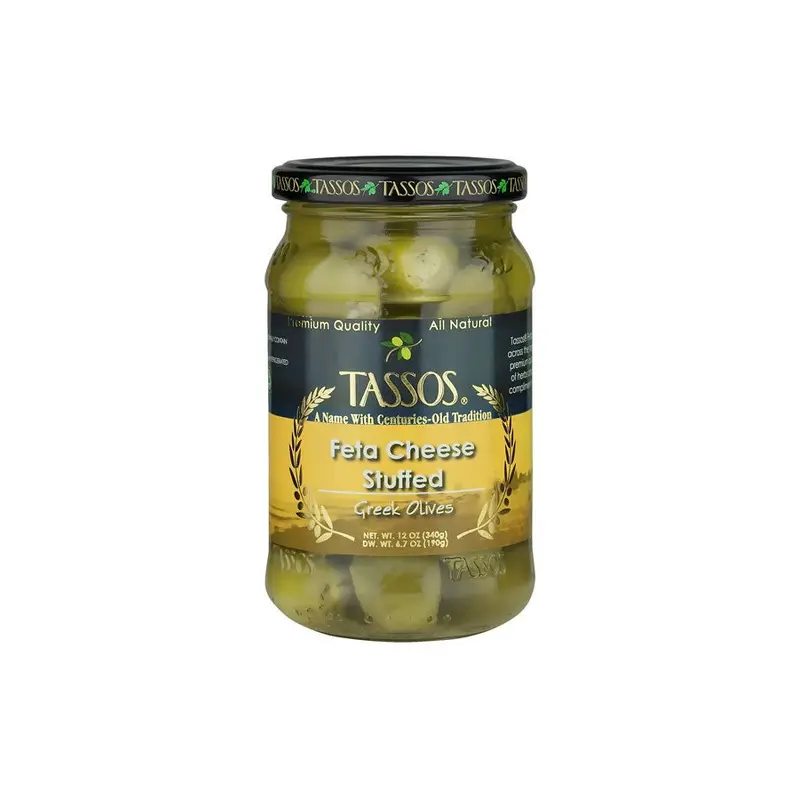 Tassos Feta Cheese Stuffed Olives 13OZ